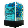 12mm d6 Dice Block: Borealis Teal w/Gold Thumb Nail